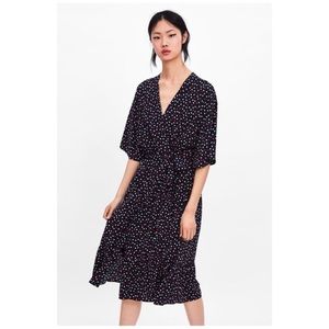 Polka dot Zara wrap dress - XS